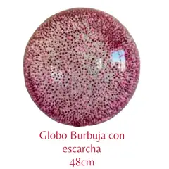 GENERICO - Globo Burbuja 20 50 cm con Escarcha Roja