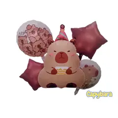 GENERICO - Bouquet X5 Globos Metálizados Capybara