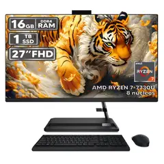 LENOVO - TODO EN UNO 3 27ALC6 RYZEN 7-7730U 16GB RAM 1TB SSD PANTALLA 27″ FHD LED
