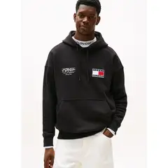 TOMMY HILFIGER - Buzo negro con capota colección APXGP