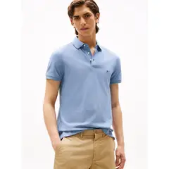 TOMMY HILFIGER - Polo 1985 azul celeste de corte slim manga corta Para Hombre