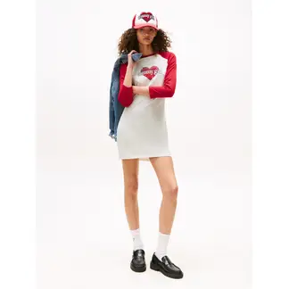 TOMMY HILFIGER - Minivestido multicolor Tommy Girl de corte slim Tommy Jeans