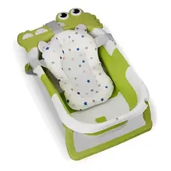 KIDSHOP - Bañera Portátil Con Termómetro Y Cojin Malla 6869 Verde