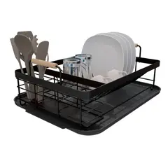 REJIPLAS - Escurridor cuadrado terum pintado negro