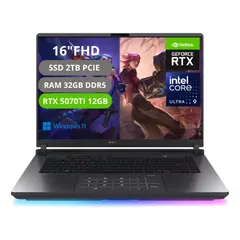 ASUS - PORTATIL ROG STRIX G615LR INTEL CORE ULTRA 9 275HX RAM 32GB SSD 2TB RTX 5070Ti 12GB