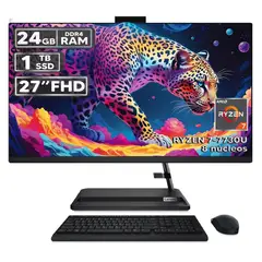 LENOVO - TODO EN UNO 3 27ALC6 RYZEN 7-7730U 24GB RAM 1TB SSD PANTALLA 27″ FHD LED
