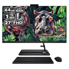 LENOVO - TODO EN UNO 3 27ALC6 RYZEN 7-7730U 64GB RAM 1TB SSD PANTALLA 27″ FHD LED