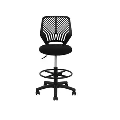 ZENIT - SILLA CAJERO NEGRO LISA AJUSTABLE EN ALTURA