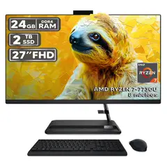 LENOVO - TODO EN UNO 3 27ALC6 RYZEN 7-7730U 24GB RAM 2TB SSD PANTALLA 27″ FHD LED