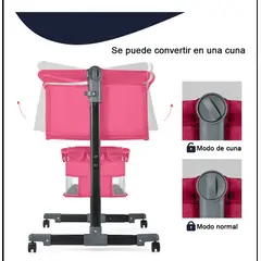 BEBESITOS - Cuna Colecho Para Bebe Con Mosquitero Mecedora Y Organizador