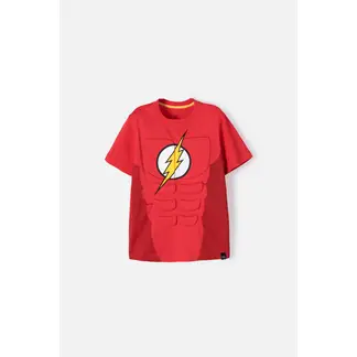 DC COMICS - Camiseta de Flash roja manga corta para niño