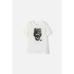 UNIVERSAL - Camiseta de Jurassic World manga corta blanca para niño
