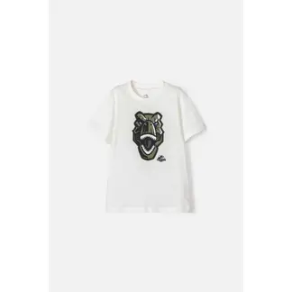 UNIVERSAL - Camiseta de Jurassic World manga corta blanca para niño