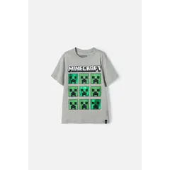 MINECRAFT - Camiseta de verde manga corta para niño
