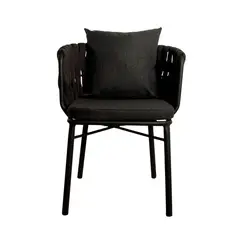 GENERICO - Silla De Exterior Oporto Black - 63X53X73 cm