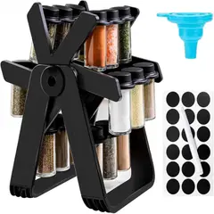 CLEAR - Condimentero Giratorio 18 Piezas, Organiza Con Estilo