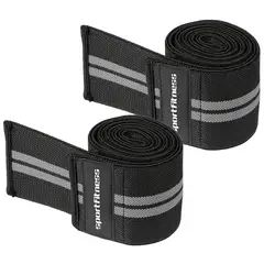 SPORTFITNESS - Bandas Rodilla Para Sentadillas Gris Set X2 Gym