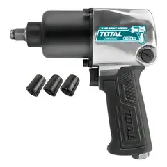 TOTAL - Llave Pistola Impacto 13MM neumatica industrial incluye 3 copas