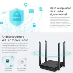 TP LINK - Router Ac1200 Wifi Dualband Gigabit Archer C64 Negro