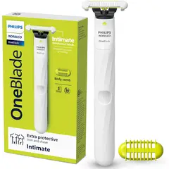 PHILIPS - Afeitadora Eléctrica Portátil Inalámbrica OneBlade Zona Intima