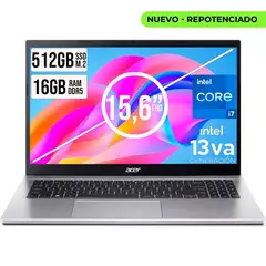 ACER - PORTATIL ASPIRE INTEL CORE I7-13620H SSD 512GB RAM 16GB DDR5 15,6 IPS FHD