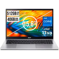ACER - PORTATIL ASPIRE INTEL CORE I7-13620H SSD 512GB RAM 40GB DDR5 15,6 IPS FHD