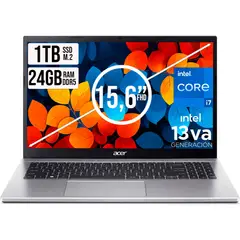ACER - PORTATIL ASPIRE INTEL CORE I7-13620H SSD 1TB RAM 24GB DDR5 15,6 IPS FHD