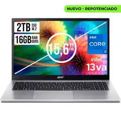 ACER - PORTATIL ASPIRE INTEL CORE I7-13620H SSD 2TB RAM 16GB DDR5 15,6 IPS FHD