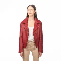 MARIO HERNANDEZ - Chaqueta Biker Agata Granate Gema