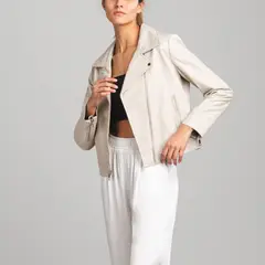 MARIO HERNANDEZ - Chaqueta Biker Agata Marfil Gema MH