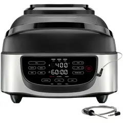 CHEFMAN - Freidora De Aire + Parrilla Interior Eléctrica Con Sonda De Ter - RJ38-AFG-7TP