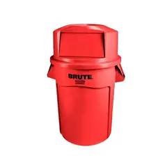 RUBBERMAID - Contenedor Brute 121 L FG263200RED con Tapa Domo Rojo
