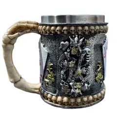 APOLO - Vaso taza Mug Decorativo Calavera Cartas Poker Medieval coleccionable