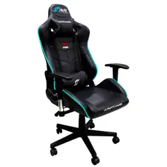 J&R - SILLA GAMER SGJR004 ERGONOMICA ALTURA AJUSTBLE CON LUCES RGB / BLACK