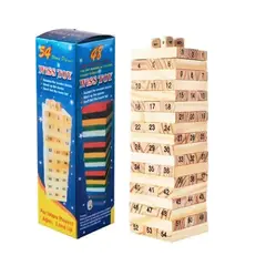 GENERICO - Juego Jenga / Torre De Madera Wiss Toy (grande)