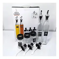 GRUPO B - Dispensador D Aceite Y Vinagre Con Recipientes De Especias con Cuchara