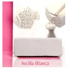 GENERICO - Arcilla Blanca Para Moldear Secado Aire 500gr Color Blanco