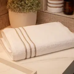 DISTRIHOGAR - Toalla de Cuerpo 100% Algodón 550 gr Spa Taupe 100 x 160 cm