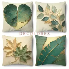 GENERICO - Set x4 Fundas de Cojín Decorativo45x45 cmSin RellenoCon Cierre