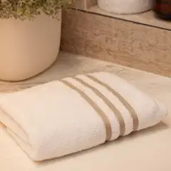 DISTRIHOGAR - Toalla de Manos 100% Algodón 550 gr Spa Taupe 50 x 100 cm