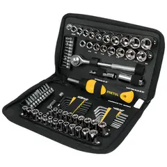 PRETUL - Juego De Herramientas 83 Piezas Cuadrante 1/4" - 3/8" Negro