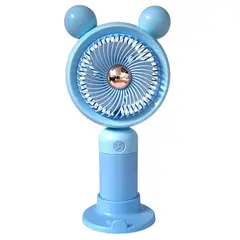 GENERICO - Mini Ventilador de Mano Eléctrico Portátil Recargable Azul
