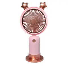 GENERICO - Mini Ventilador de Mano Eléctrico Portátil Recargable Rosa