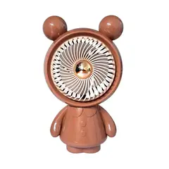 GENERICO - Mini Ventilador de Mano Eléctrico Portátil Recargable Oso