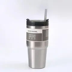 GENERICO - Termo Térmico Sin Agarre 600ml De Acero Inoxidable