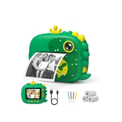 GENERICO - Cámara Impresora Infantil Dinosaurio Verde