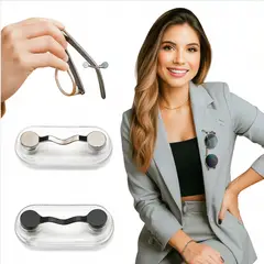GENERICO - Clip Magnético para Gafas Pack de 2 Soportes Elegantes