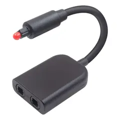 GENERICO - Adaptador Splitter Divisor Cable Optico 1a2 Audio Digital