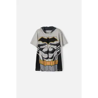 DC COMICS - Camiseta de Batman gris con capucha para niño
