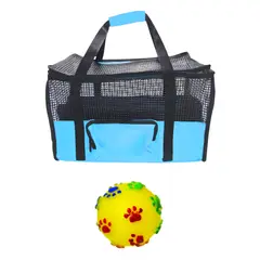 HALLY PET - Maletín Cargador Gra + Juguete Med Celeste